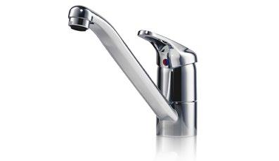 Nastavení automatického hygienického proplach (včetně adaptéru 230V). Boční páčka pro nastavení teploty. Ideální pro malé průtokové ohřívače vody.