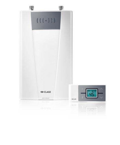 E-Kompaktní průtokové ohřívače CFX-U Elektronicky řízený průtokový ohřívač v kompaktním provedení pro spodní motáž, včetně rádiového dálkového ovládání FX, které umožní pohodlné a přesné nastavení