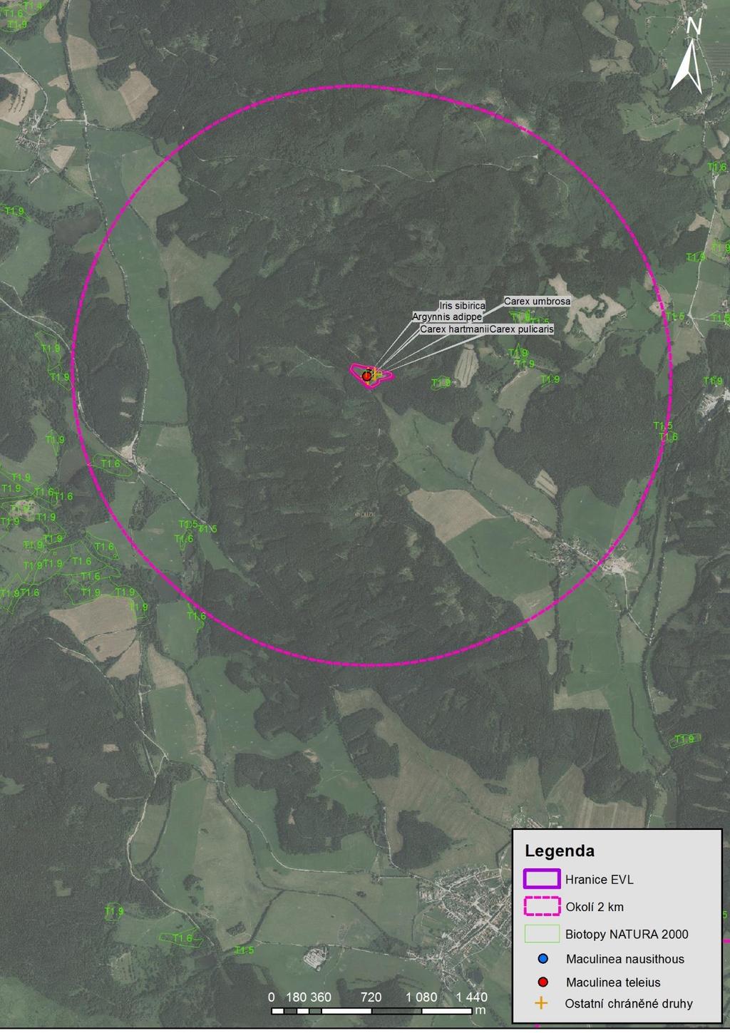 9. Přílohy Mapa 11 PP Provázková louka a okolí 2 km.