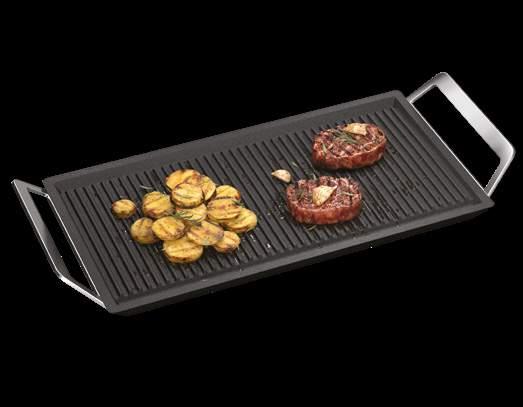 VARNÉ DESKY PŘÍSLUŠENSTVÍ PRO VAŘENÍ PŘÍSLUŠENSTVÍ PRO VAŘENÍ VARNÉ DESKY PLANCHA GRILL MEDIUM Proměňte varnou desku v zahradní gril v jediném okamžiku a vychutnávejte si nezaměnitelnou chuť venku