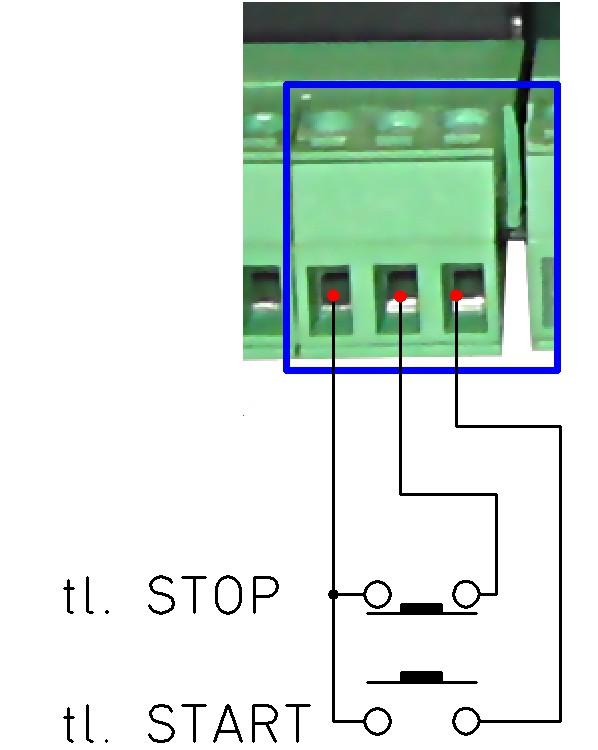 Tyto vstupy je možné použít pouze při připojení řízení pomocí konektoru CNLPT. tl. Start/Ref.A - pin 13 konektoru CNLPT tl.