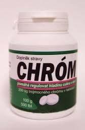 Zdravotní tvrzení Chrom : přispívá k zachování normálního metabolismu makronutrientů, zachování normální hladiny glukózy v