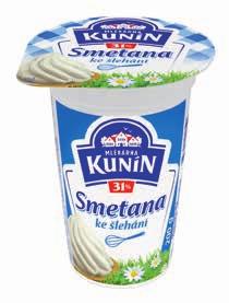 16% Smetana ke šlehání 31%