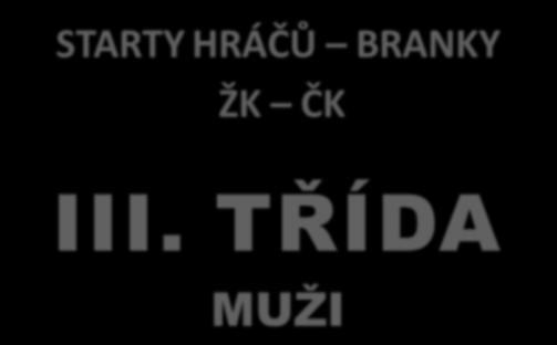 STARTY HRÁČŮ