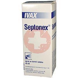 Septonex-spray Ošetření drobných kožních poranění (oděrek, řezných a tržných ran, drobných popálenin I.-II. stupně) nevyžadujících chirurgické ošetření.