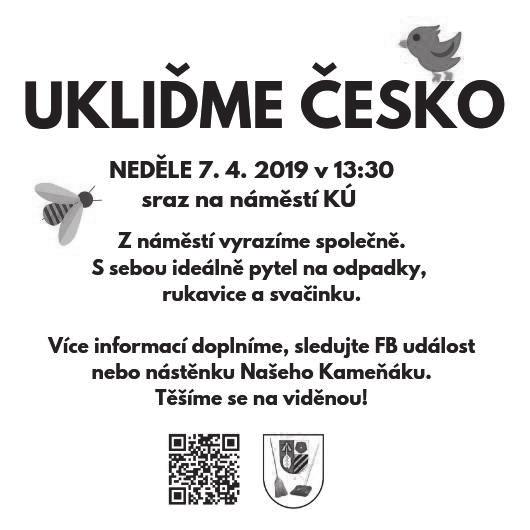 Informace z Obecního úřadu OZNÁMENÍ Obecní zpravodaj Kamenný Újezd Duben 2019 strana 5 Veřejné projednání návrhu územního plánu Kamenný Újezd se bude konat v pondělí 13. května 2019, od 15.