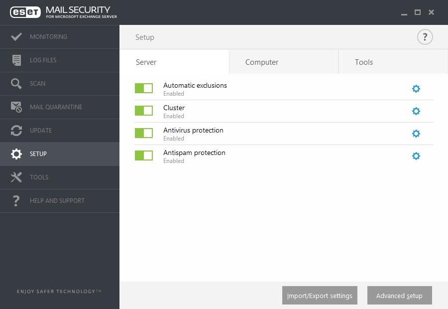 Aktuální stav ESET Clusteru si zobrazíte v hlavním menu v sekci Nástroje > Cluster. 5.6.5 ESET Shell ESET Shell (zkráceně eshell) je prostředí příkazového řádku pro ESET Mail Security.