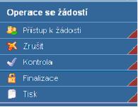 Pro každou jednotlivou stránku (záložku) projektové žádosti se zobrazí okno, které podrobněji popisuje význam datových polí nacházejících se na dané stránce.