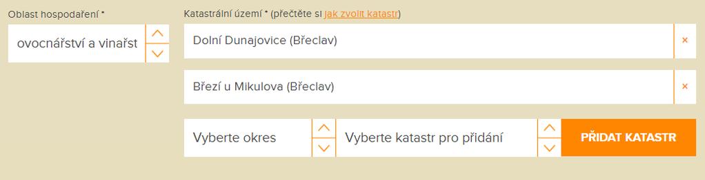 Mohu hodnotit více katastrů?