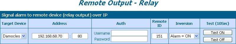 Username a Password musí umožnit zápis do vzdáleného zařízení Target Device.