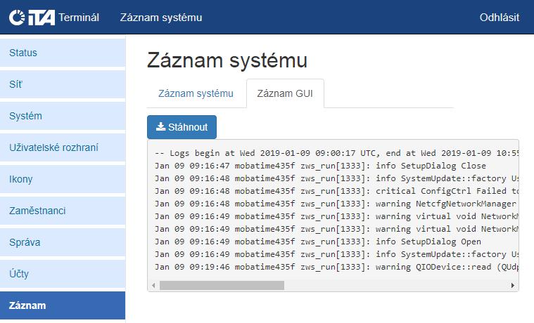 5 Update firmware Test na dostupnost nové verze firmware se provádí automaticky denně ve 4 hodiny ráno.