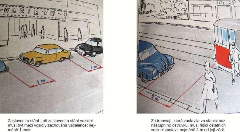 Zachovat vzdálenost nejméně 1 metr mezi parkujícími auty bylo při počtu vozidel celkem snadné.