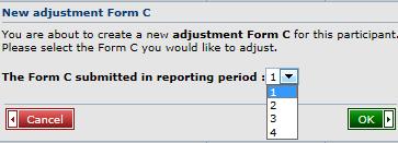 Form C Adjustment 1) Volba