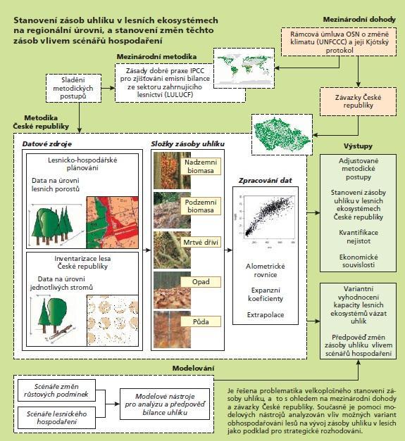 Obr. 13: Stanovení zásob uhlíku v lesních ekosystémech Zdroj: Ministerstvo životního prostředí 2005 Druhý projekt Inventarizace krajiny CzechTerra probíhal v letech 2007 2011 v celé České republice.