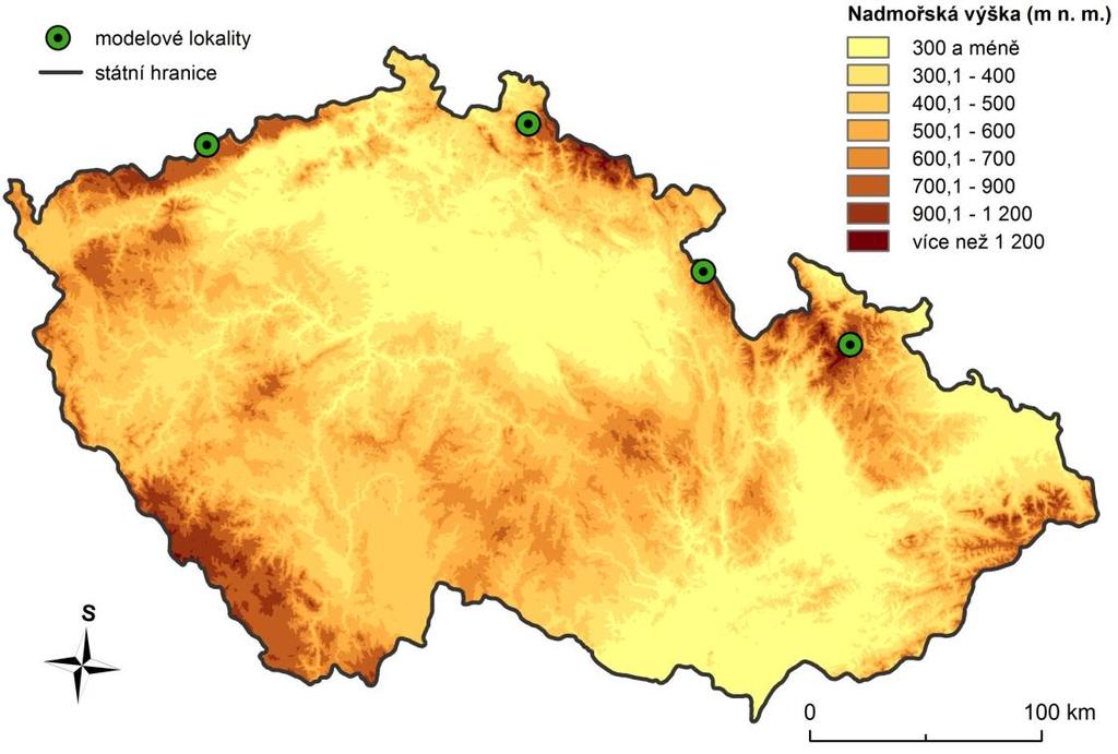 6. Vymezení a stručná charakteristika modelových lokalit, popis metodiky odběru vzorků 6.1.