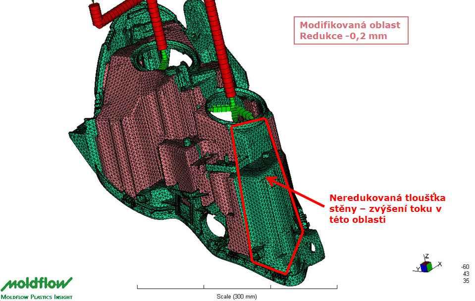 Optimalizace tloušťky stěny tělesa světlometu 42 8.6 