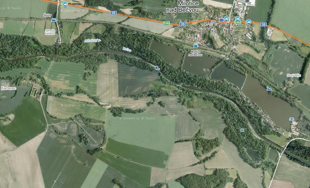 Z15 Bečva: Souvisle napřímené, unifikované koryto řeky Bečvy ve volné