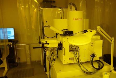 at opened areas are removed by oxygen plasma treatment (using 214 VT, Tesla). Then, prepared structures are covered with metal by thermal evaporation.