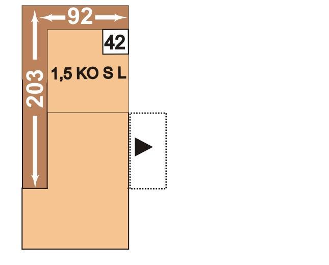42 1,5KOSL 43 1,5KOSR 203 1,5-Sitzer-Kombielement links oder rects mit Scubkasten und Anstellocker, Rücken ect 44 anl 45 anr 80 163 anape Armlene links oder rects, Rücken ect 46 anl 47 anr 80 163