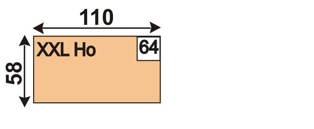 ect bezogen Ploca lůžka: 172 x 123 cm 62 2,5AL 134 2,5-sedák, příčné