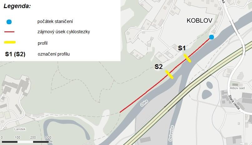 ] 7.2. Geodetické měření Pro posouzení stability sesuvného území byly na základě konzultace s Ing. Jaroslavem Ryšávkou Ph.D. zvoleny dva charakteristické profily.