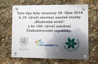 Zde byly vysazeny 2 lípy jedna na louce směrem k parku Gryngle, druhá na svahu u Františkovy aleje.