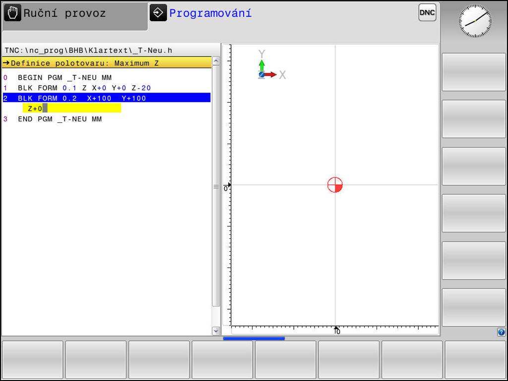 3 Základy Otevírání a zadávání NC-programů Otevřít nový NC-program NC-program zadáváte vždy v provozním režimu Programování.