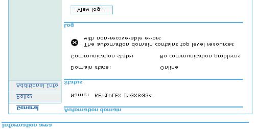 Figure 16. General information for an automation domain This page provides the following status information: Domain state Online SA z/os is ready for automation.