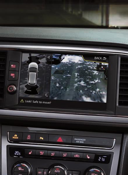Vyspělá technika Vše, co potřebujete na vaší cestě. Díky vyspělé technice modelu SEAT Leon půjde všechno hladce. Se zadní parkovací kamerou se nemusíte při couvání otáčet.