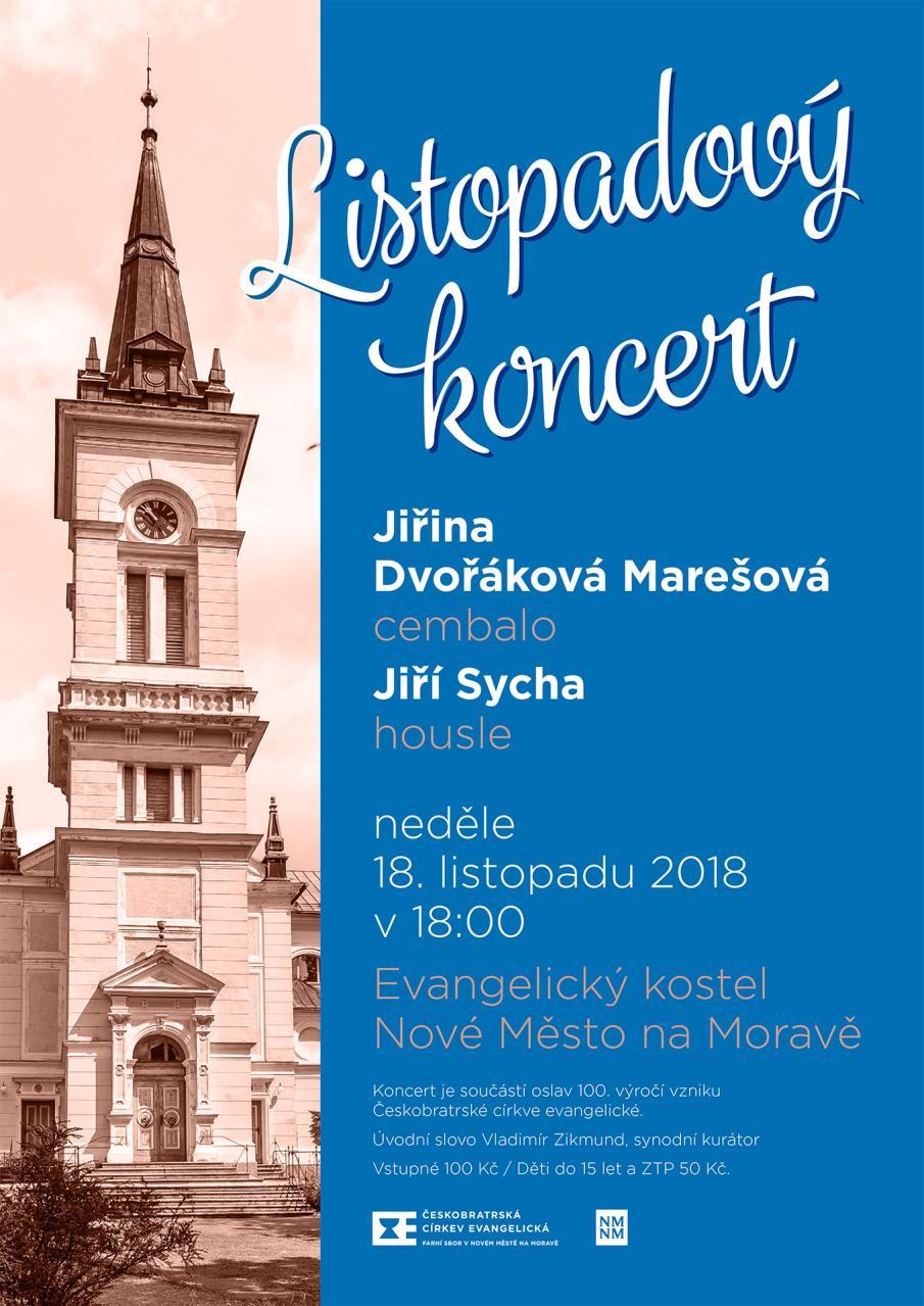 novoměstském evangelickém kostele. Vstupné 100,- Kč, děti do 15ti let a ZTP 50,- Kč.