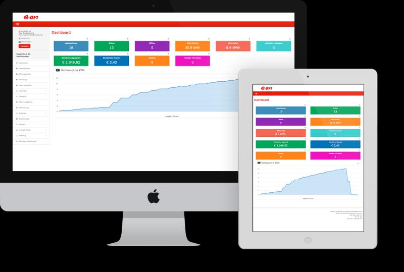 E.ON Drive Portal: řídicí středisko pro provoz dobíjecích stanic Sestavíme Vám individuální nabídku podle Vašich přání Jsme zde pro Vás nonstop Sledování vývoje Vašich tržeb v reálném čase
