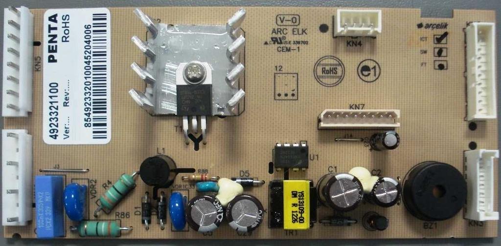 Characteristics of the card and the components connected to the card are explained below: Control card: It is an Alaska control card. Its properties are given below.