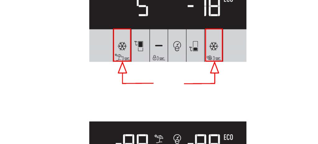 Within the first 30 seconds after the refrigerator is energized, it can be taken