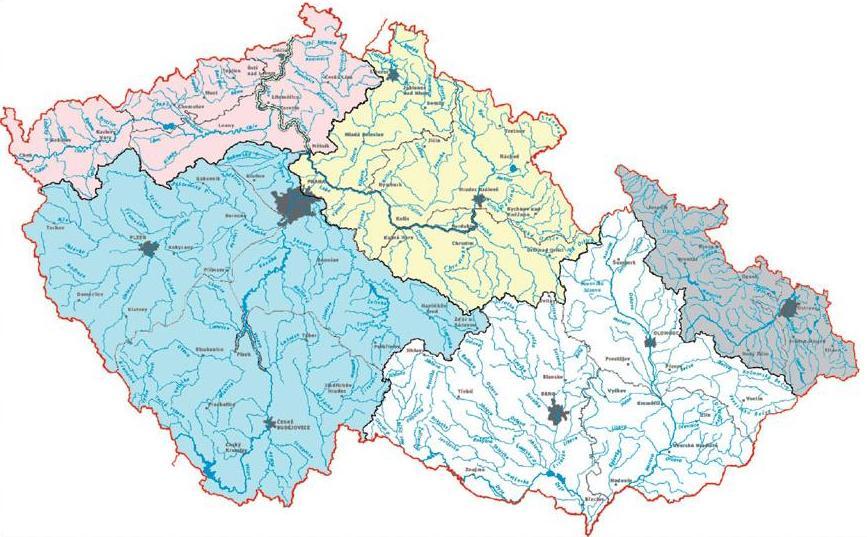 Hydrologická charakteristika území ČR vychází z jejího geografického a geomorfologického uspořádání.