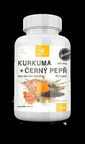 KURKUMA S PEPŘEM Kurkuma a černý pepř mají velký význam pro trávicí systém a působí jako antioxidant.