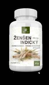 8595674626134 ŽENŠEN INDICKÝ 500 MG Ženšen indický neboli Withania somnifera napomáhá k duševnímu zdraví a relaxaci. Příznivě působí na duševní a kognitivní činnosti, koncentraci a pomáhá při únavě.