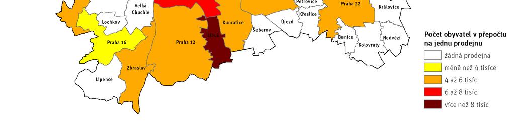 3 ----- DOCHÁZKOVÁ DOSTUPNOST PLNOSORTIMENTNÍCH POTRAVINÁŘSKÝCH PRODEJEN OBCHODNÍCH ŘETĚZCŮ V RÁMCI ÚZEMÍ PRAHY Prodejny s potravinářským sortimentem lze ve vztahu k občanské vybavenosti považovat za