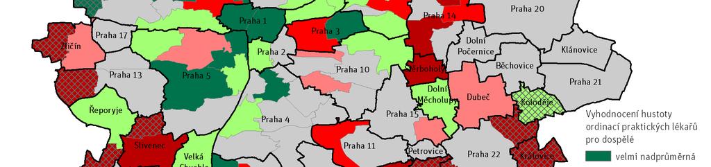 TAB / 03 V Y HODNOCENÍ HUSTOTY OR D INACÍ PL P R O D OSPĚLÉ NA Ú Z EMÍ BUC (2018) Vyhodnocení hustoty ordinací PL pro dospělé (PLD) Hodnocení ve vztahu k referenční hodnotě (1 806 obyv.