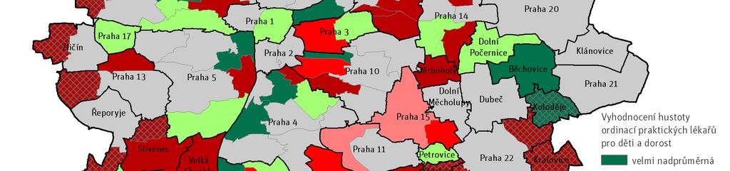 TAB / 02 V Y HODNOCENÍ HUSTOTY OR D INACÍ PL P R O D ĚTI A D OR OST NA Ú Z E MÍ BUC (2018) Vyhodnocení hustoty ordinací PL pro děti a dorost (PLDD) Hodnocení ve vztahu k referenční hodnotě (1 072
