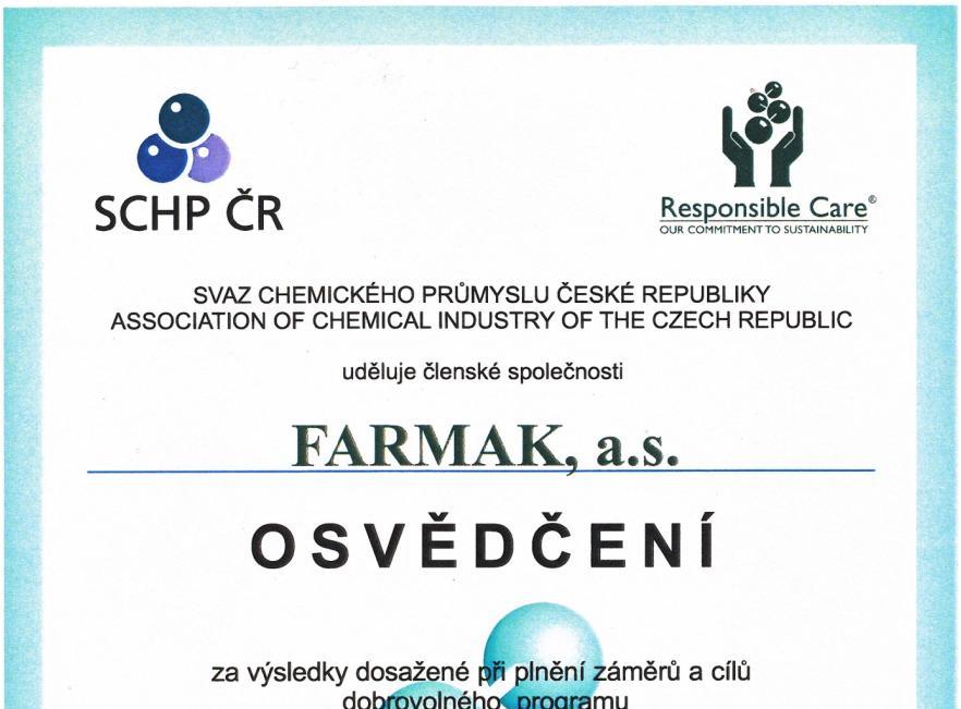 Integrovaný systém jakosti a environmentu a PZH Ochrana životního prost edí, zlepšování bezpe ných pracovních podmínek a prevence zne iš ování pat í trvale k nejvyšším prioritám spole nosti.