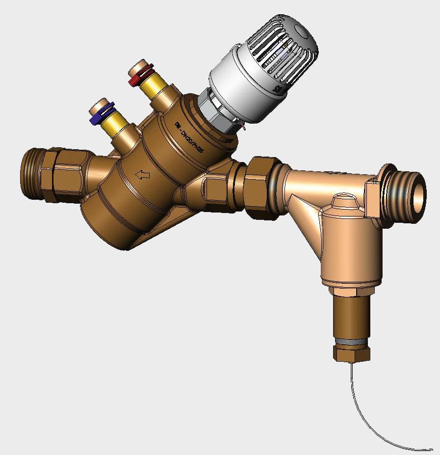 přímo za kolenem na potrubí. K dodání ve velikostech od DN15 až do DN150. Prohlédněte si všechny ventily Nexus Valve, řada Vivax str.