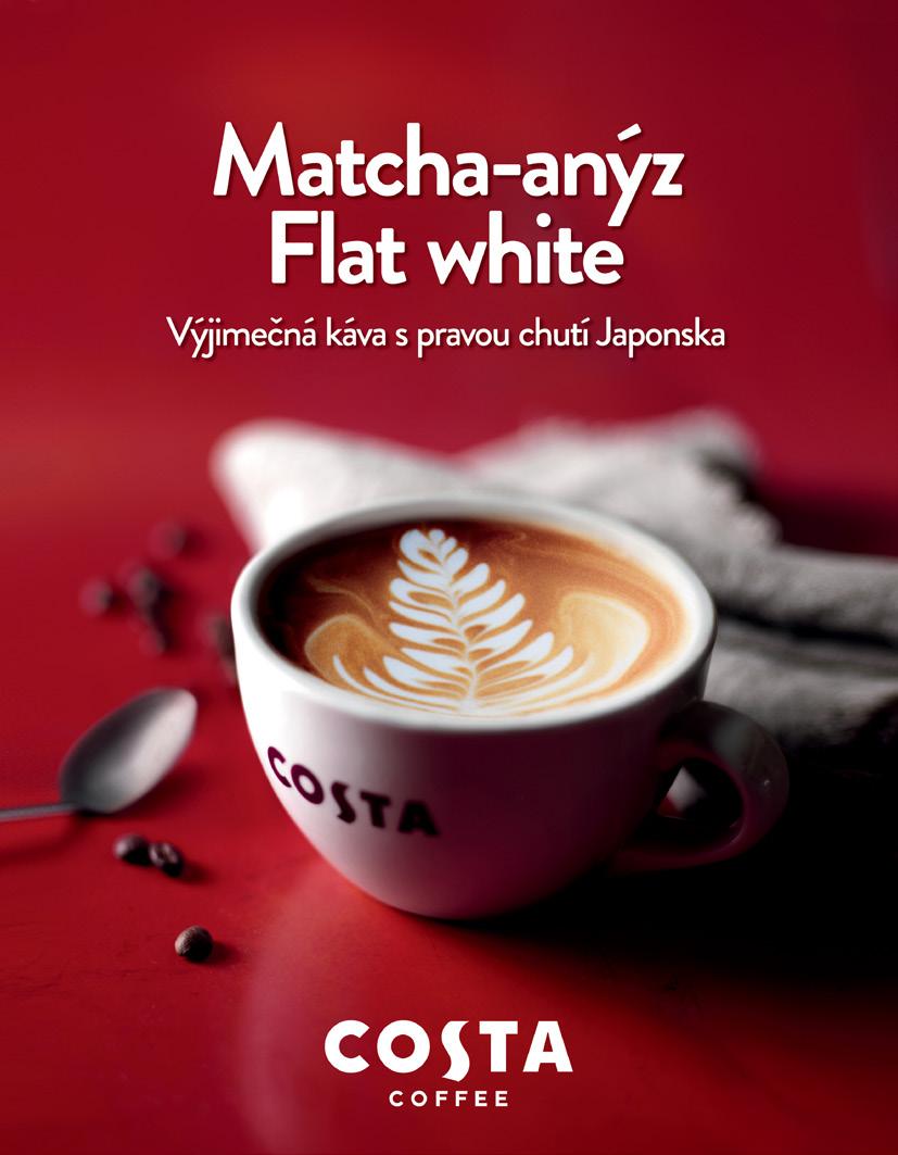 Budova BETA Costa Coffee: Matcha-anýz Flat White Káva s chutí Japonska Ochutnejte nápoj, ve kterém se spojuje skvěle vyvážený poměr kávy a mléka v kombinaci chuti čaje matcha a sladce kořeněného