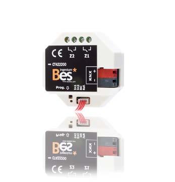 akční členy BES-2E2S-K BES-3E2S-K Binární aktor s 2 bezpotenciálovými relé výstupy s výkonem 30A @ 230V pro každý výstup. Multifunkční programování.