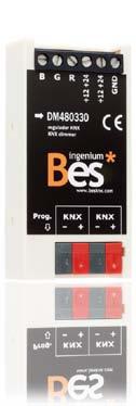 stmívače BES-RGBL-K BES-RGBWL-K KNX stmívač pro RGB LED moduly (12V až 24V).