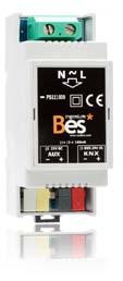 BES-BFK320 BES-BFK160 BES-BFK80 640mA KNX napájecí zdroj. 29Vdc pomocný výstup.