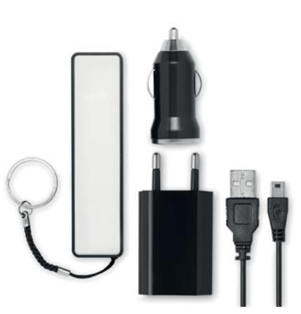 Obsahuje Power bank 2000 mah, USB, nabíječku