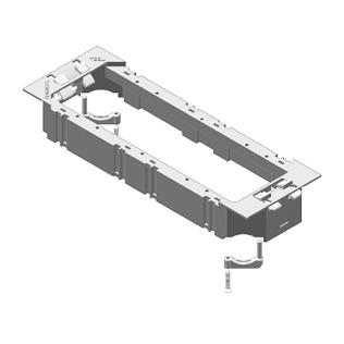 HL TSBU45 Přístrojová vanička 45 Barva Černá RAL 9011 HL TSBU4.45.45 - - - - 0.110 12 ks Pro montáž 4 přístrojů 45x45 mm. Může být instalován do všech typů podlahových vík.