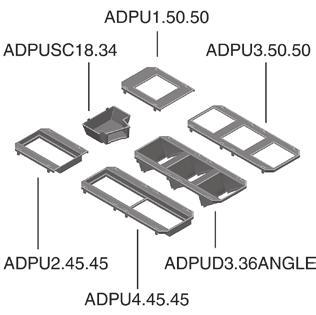45 HL ADPUB Spodní adaptér instalační vaničky pro HL TSBU K utěsnění spodní strany elektroinstalační krabičky TSBU pro aplikace NN (nízké napětí). Barva Černá RAL 9011 HL ADPUB - - - - 0.