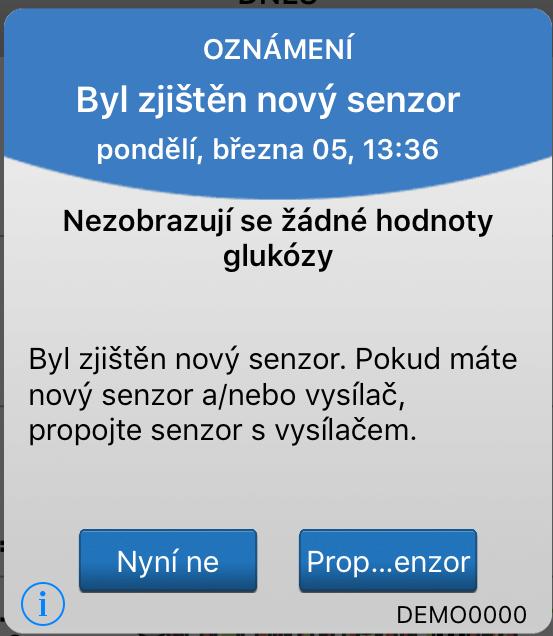 Poznámka: Propojení senzoru vyžaduje mobilní zařízení s přístupem k internetu. 2.