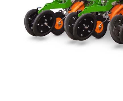 osiva do půdy díky nízké výšce pádu 10 a 14 cm Různé dávkovací kotouče pro různé